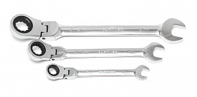 На сайте Трейдимпорт можно недорого купить Ключ комбинированный трещоточный с шарниром 19мм Partner PA-3019F. 